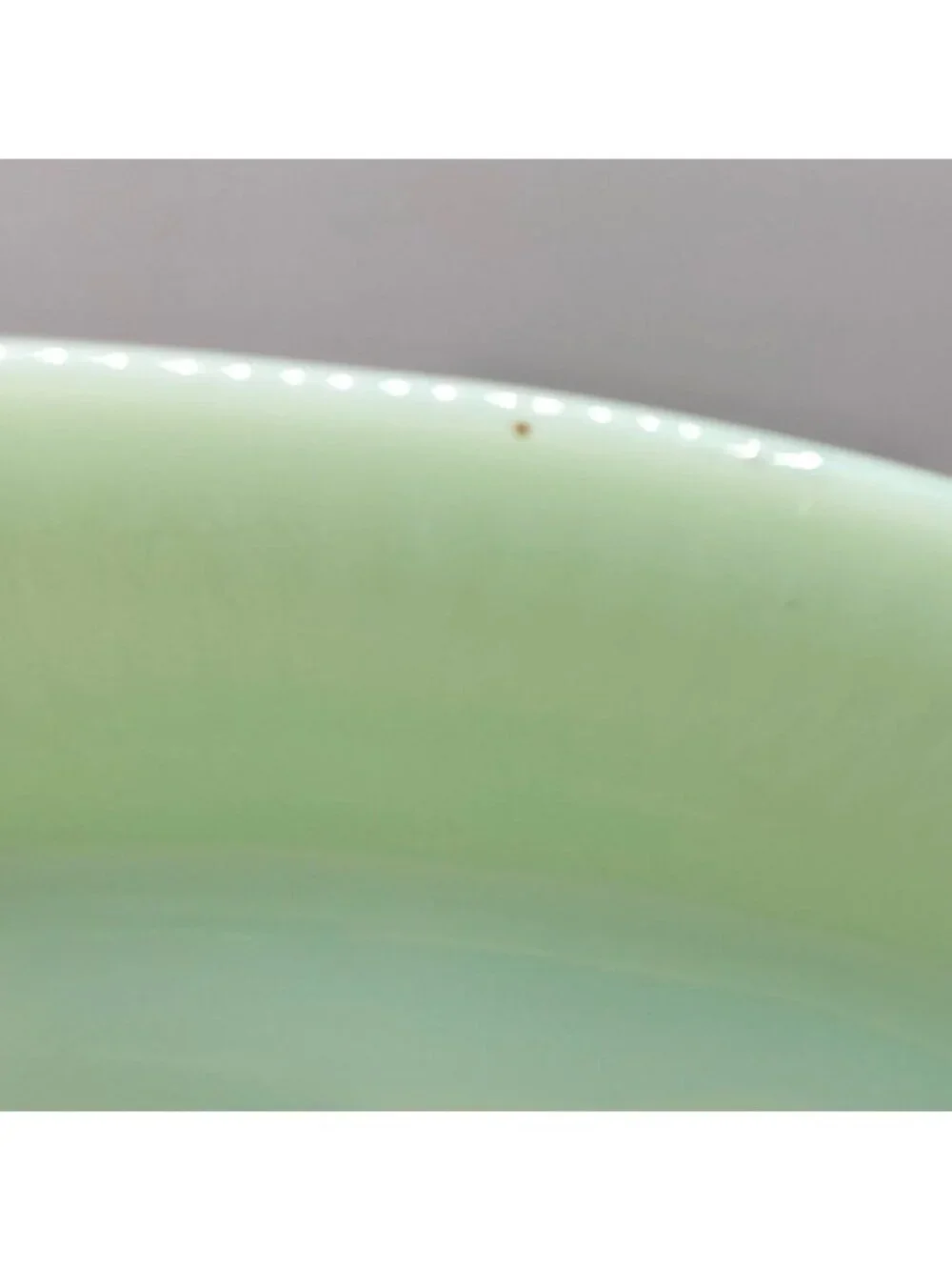 Fire-King Jane Ray Jadeite Green Glass Oval Serving Platter 12